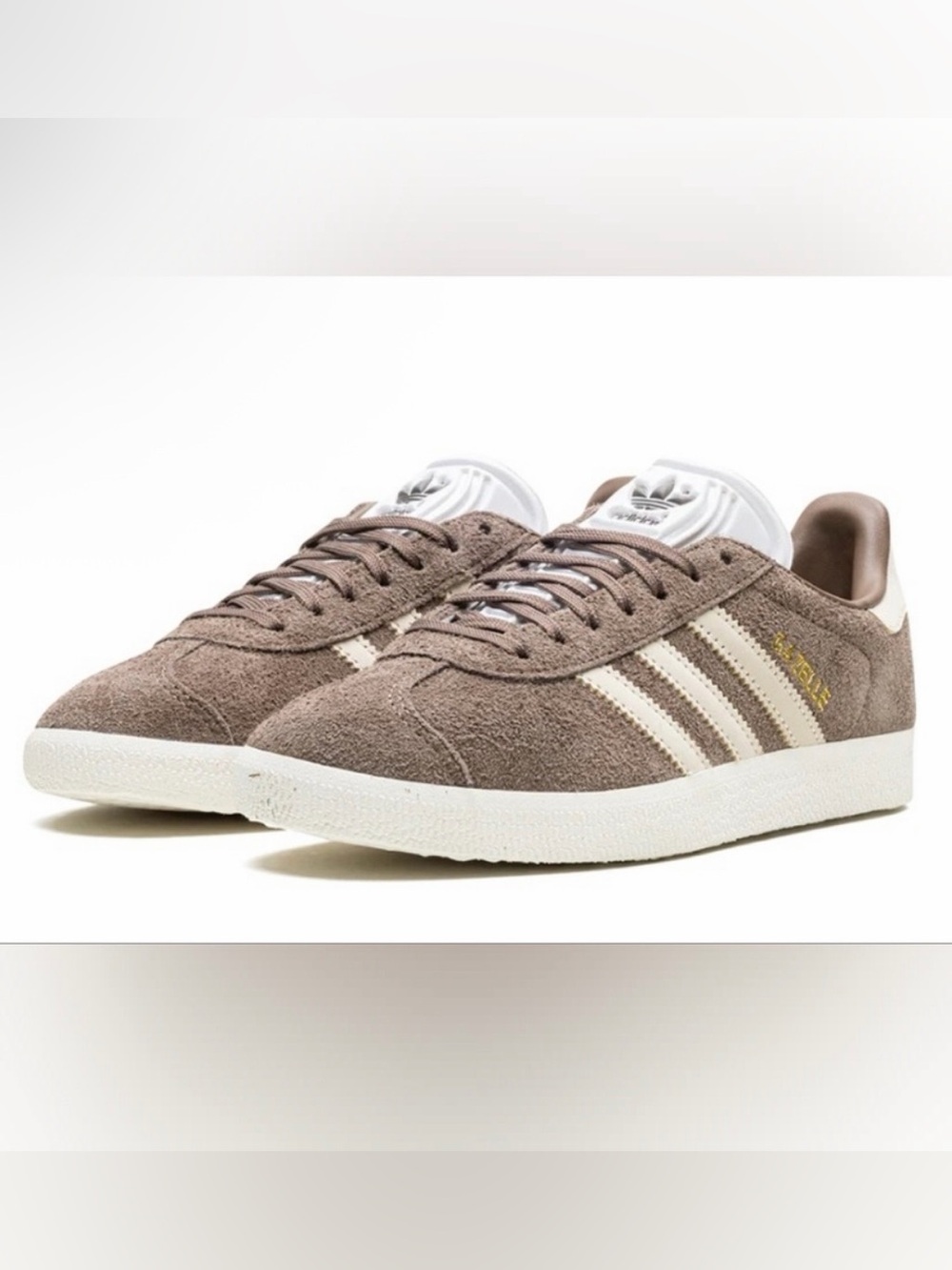 adidas Gazelle Suede Sneakers in Brown and Cream